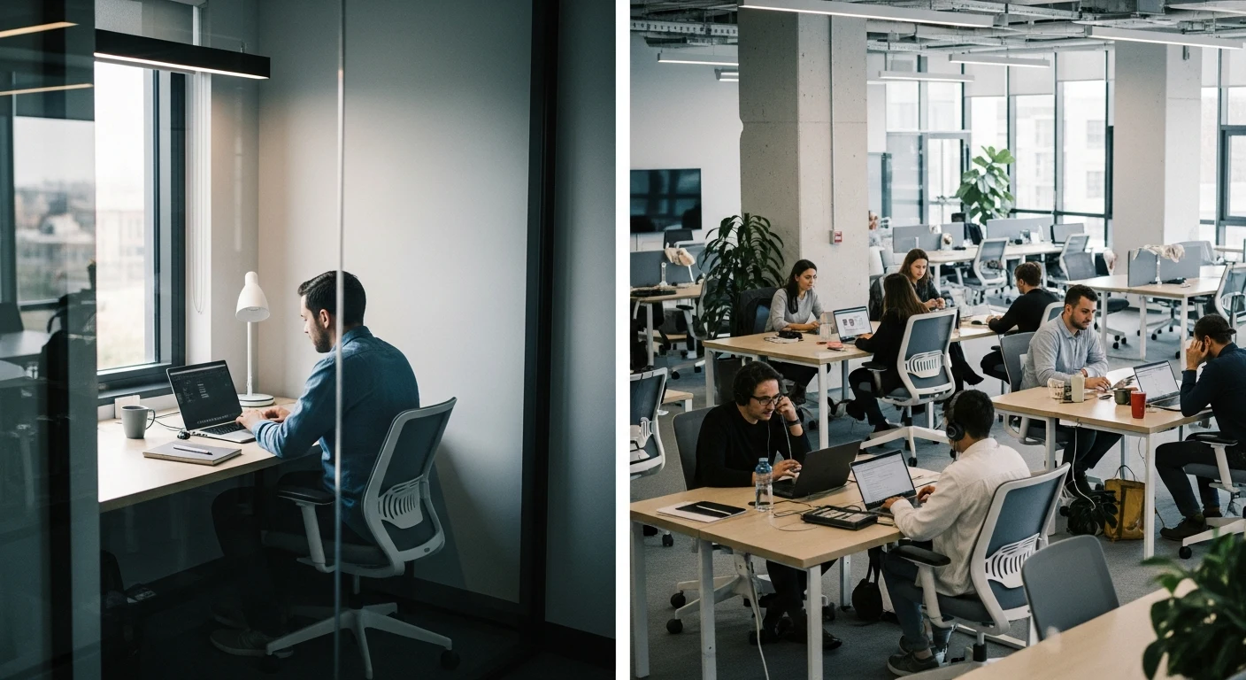 🏗️ Bureau privatif, mutualisé ou partagé : que choisir selon votre équipe ?